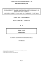 Budget Déchets Ménagers (2022)