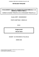 Budget Zone Du Taillais (2022)